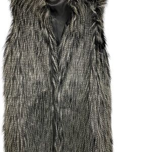 Faux fur vest  gray size L